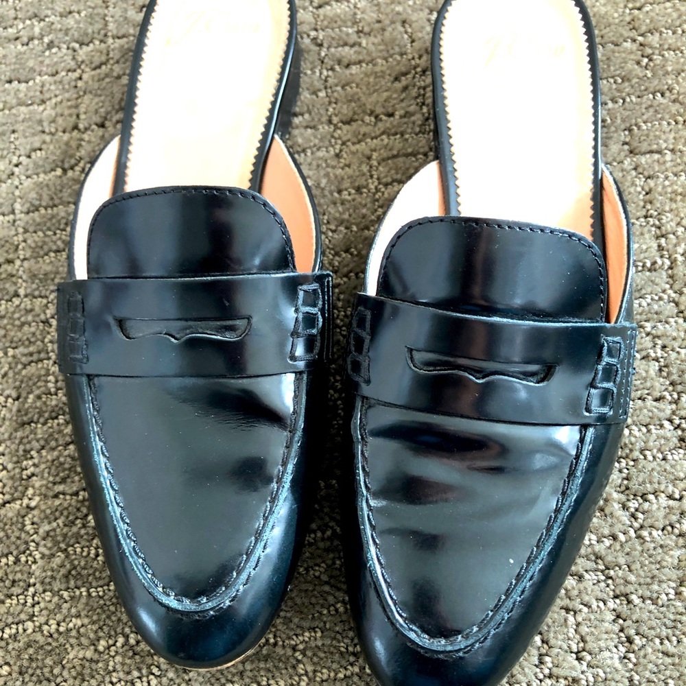 J.crew Black Mules